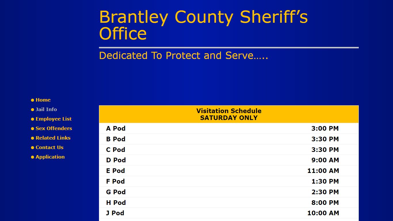 Jail Info | Brantley County Sheriff's Office